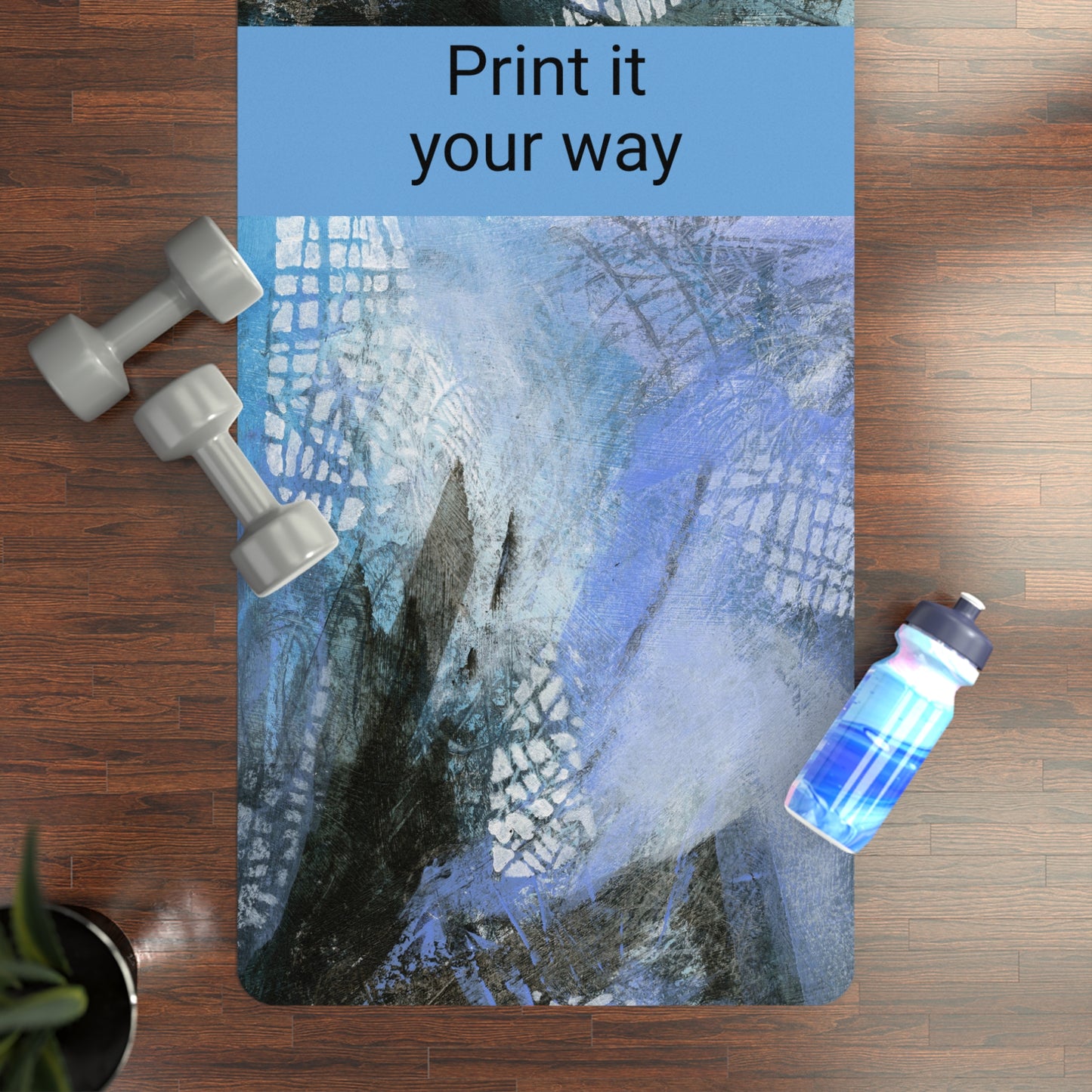 Cathedral Light: Abstract art printed yoga mat by Edie's Arts