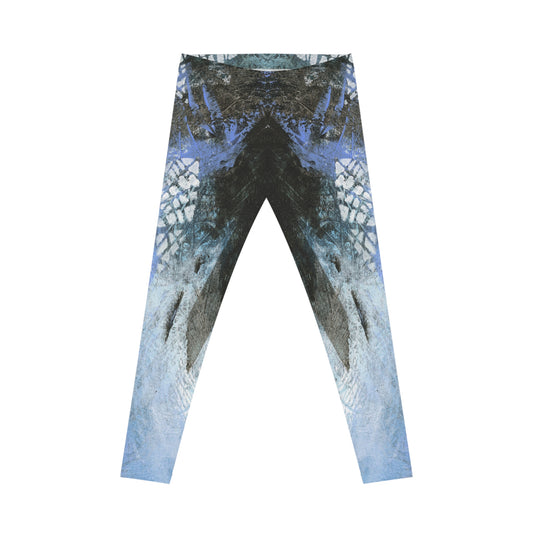 Cathedral Light: Abstract art printed leggings by Edie's Arts