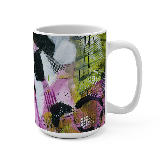 Downtown Art Mug, Colorful Coffee Cup, Gift for Color Lovers, Home Decor, Spring Celebration