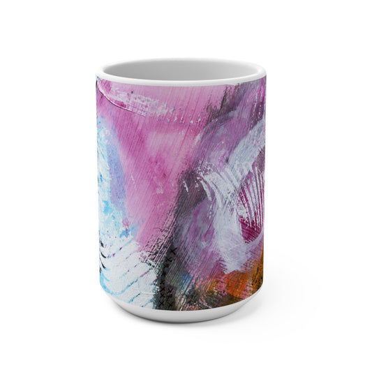 Primal Vortex Art Mug, Colorful Coffee Cup, Gift for Color Lovers, Home Decor, Spring Celebration