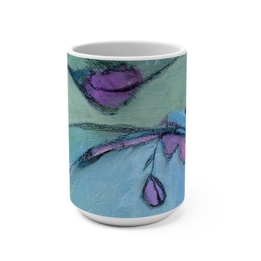 Funhouse Garden Art Mug, Colorful Coffee Cup, Gift for Color Lovers, Home Decor, Spring Celebration