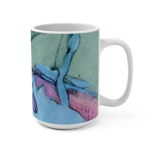 Funhouse Garden Art Mug, Colorful Coffee Cup, Gift for Color Lovers, Home Decor, Spring Celebration