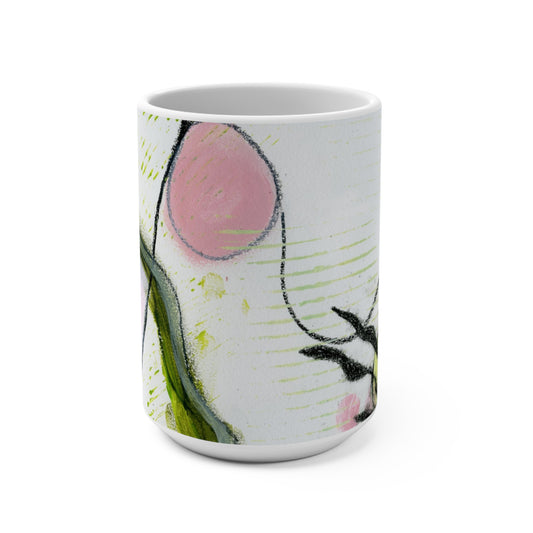 Spring Day Art Mug, Colorful Coffee Cup, Gift for Flower Lovers, Home Decor, Spring Celebration