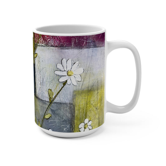 Urban Renewal by Edie's Arts. Art Mug, Colorful Coffee Cup, Gift for Flower Lovers, Home Decor, Spring Celebration...