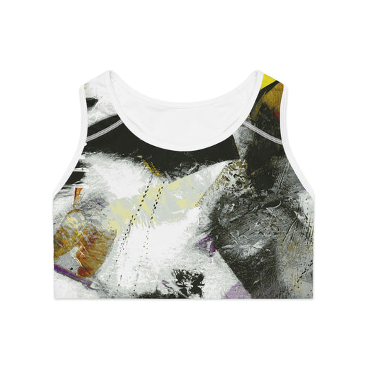 Beautiful Day to Fly Kites Abstract Print on Sports Bra by Edie's Arts