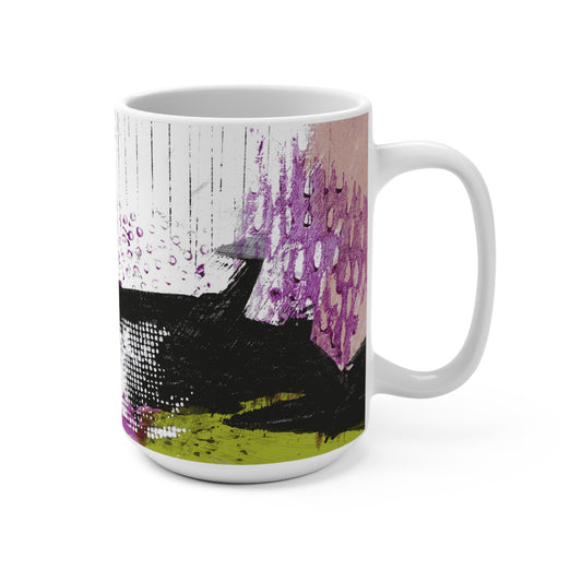 Textured Symphony Art Mug, Colorful Coffee Cup, Gift for Flower Lovers, Home Decor, Spring Celebration