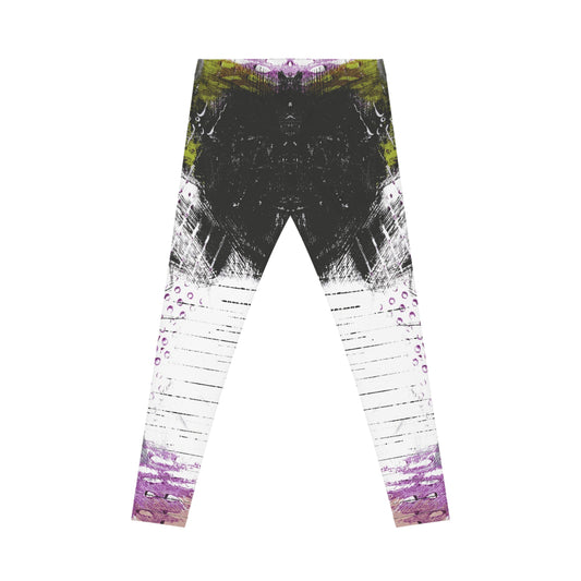 Textured Symphony: Leggings with Abstract Artwork Women's Casual