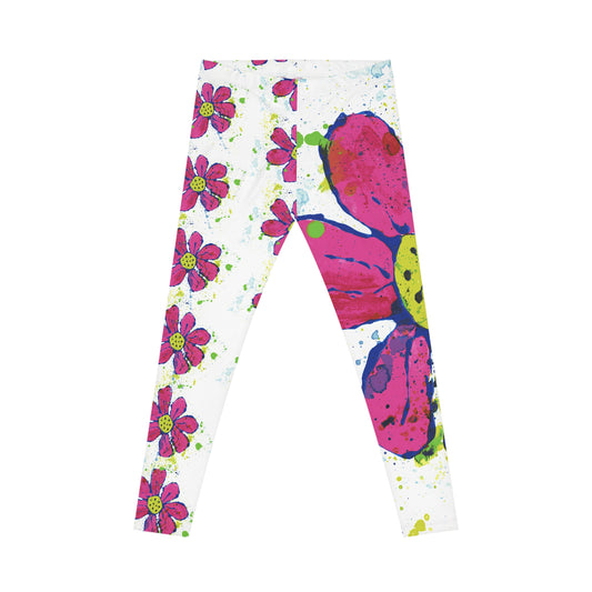 Splash of Joy: Abstract art printed leggings by Edie's Arts