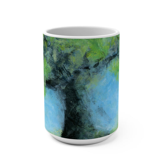 Leaning Tree from Edie's Arts mug urges you to get out for a little vitamin D! Art Mug, Colorful Coffee Cup, Gift for Flower Lovers, Home Decor, Spring Celebration...