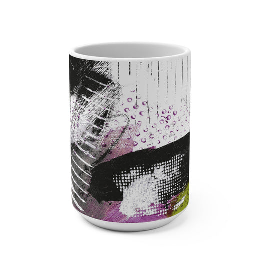 Textured Symphony Art Mug, Colorful Coffee Cup, Gift for Flower Lovers, Home Decor, Spring Celebration